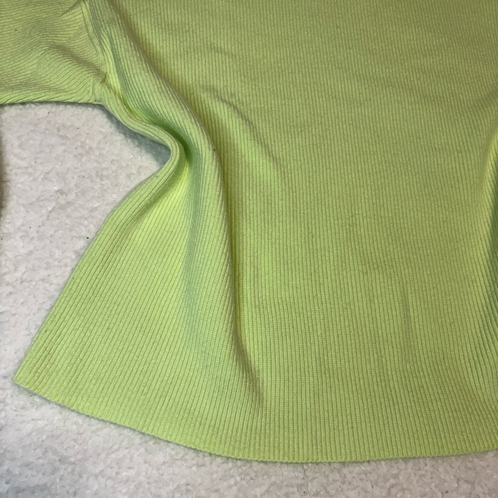 Free People Women Lime Green Softly Structure Cowl Neck Sweater - Picture 5 of 12